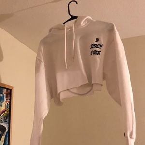 White Crop sweater